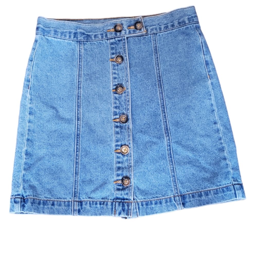 3/$15 Forever 21 Button Denim Mini Skirt Size Small